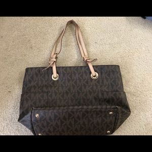 Michael Kors Logo Leather Tote